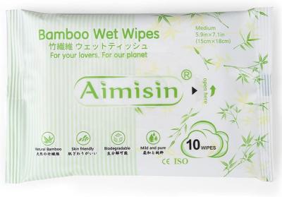 Toallitas húmedas para bebés biodegradables, sin blanquear y respetuosas con el medio ambiente.